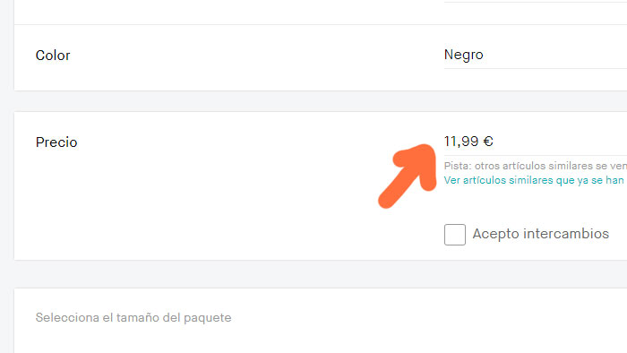 como bajar el precio en vinted