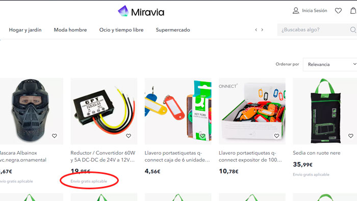 livraison gratuite applicable miravia